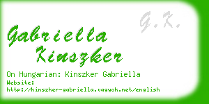 gabriella kinszker business card